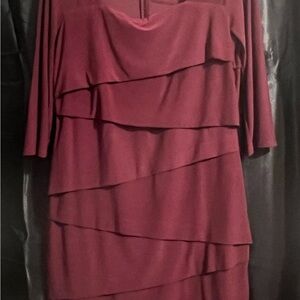White House Black Market Instantly Slimming Stretch Dress Merlot Burgundy
